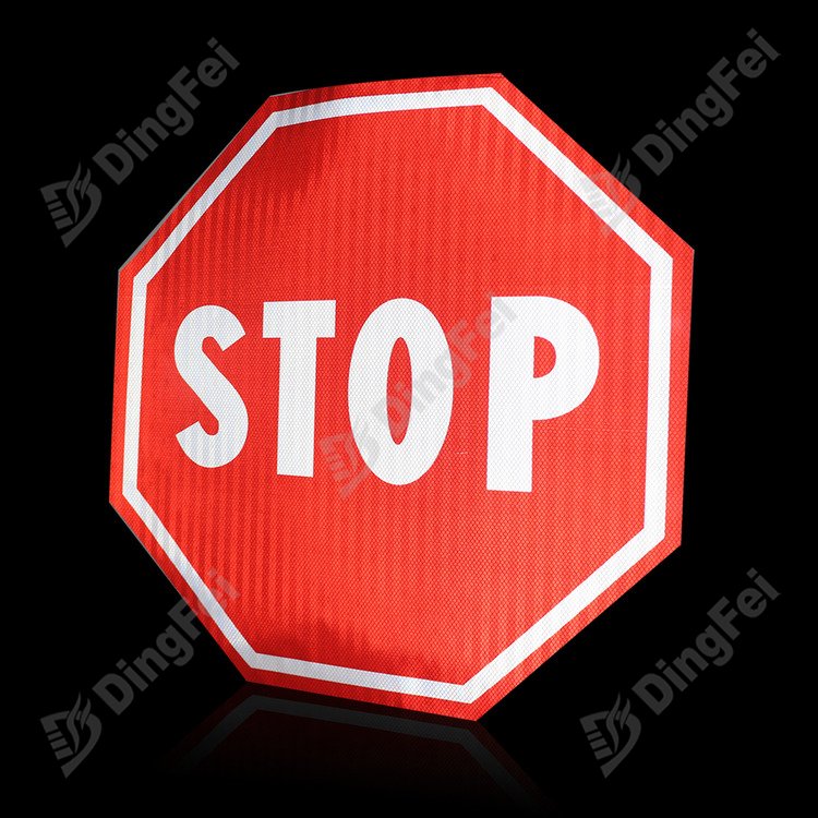 Reflective Octagon Aluminum Traffic Stop Sign - 